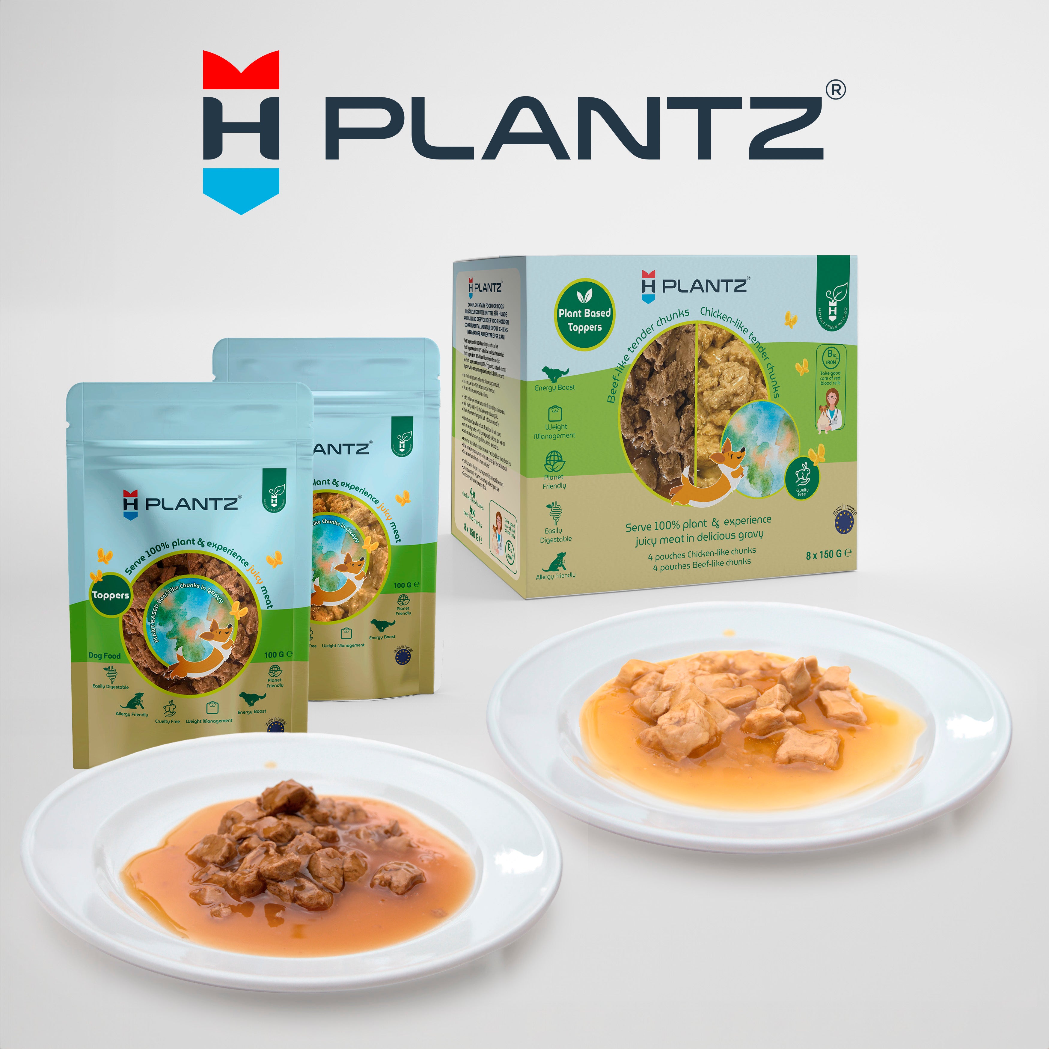 Topper: 4x Beef & 4x Chicken like - Plant-based wet food