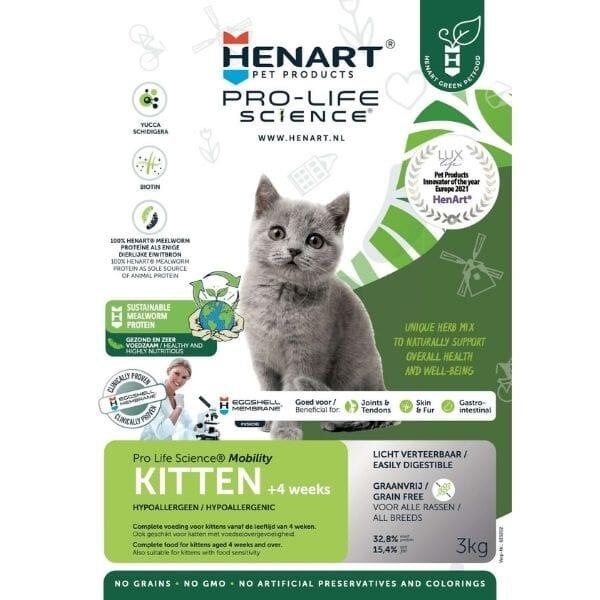 Insekten-Trockenfutter für Kitten & junge Katzen - HenArt® | Nachhaltiges Tierfutter für Hund und Katze 