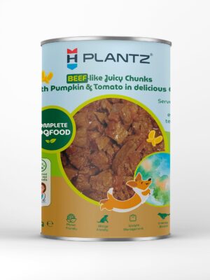 plant based beef-like dog food